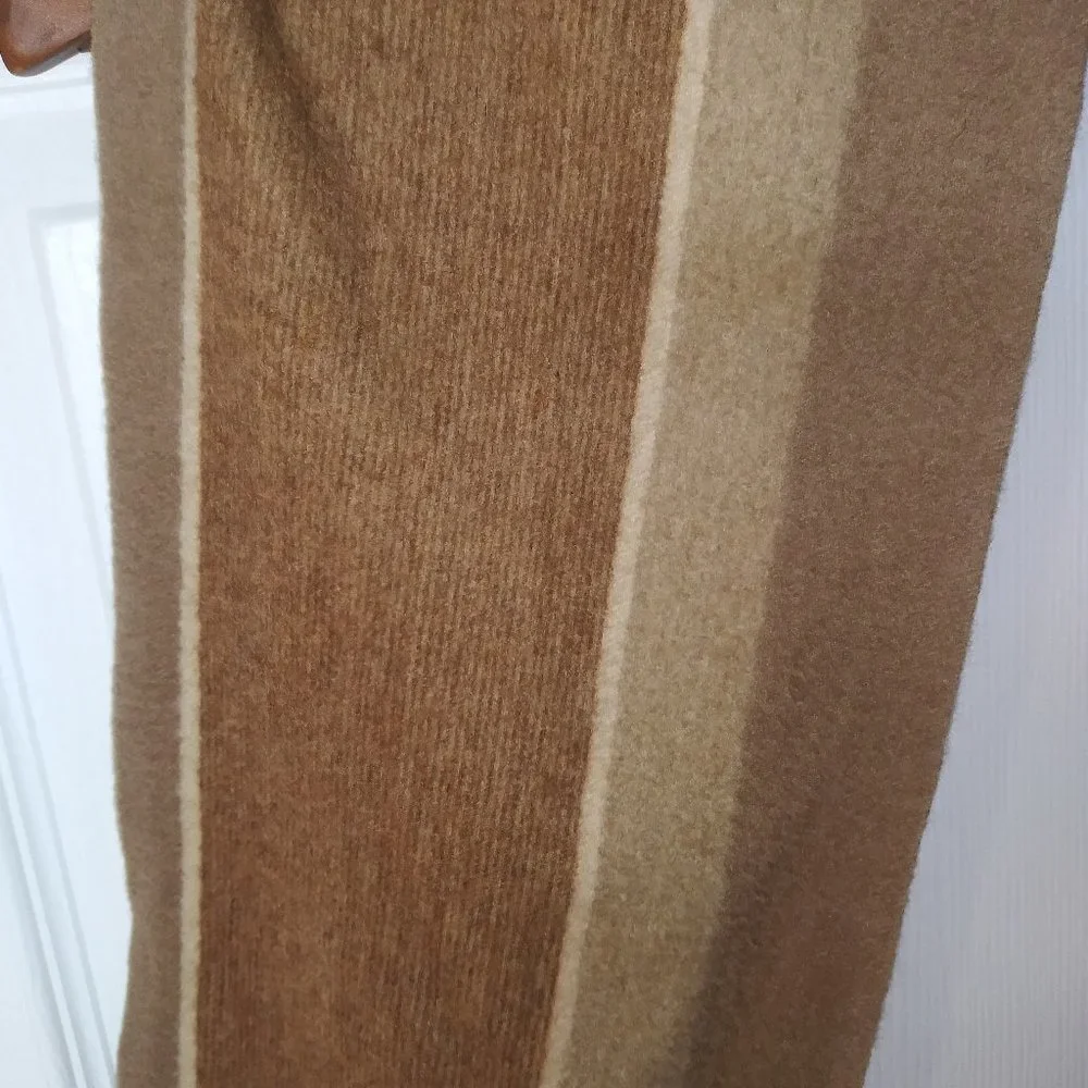 Prada Logo embroidered 100% cashmere scarf